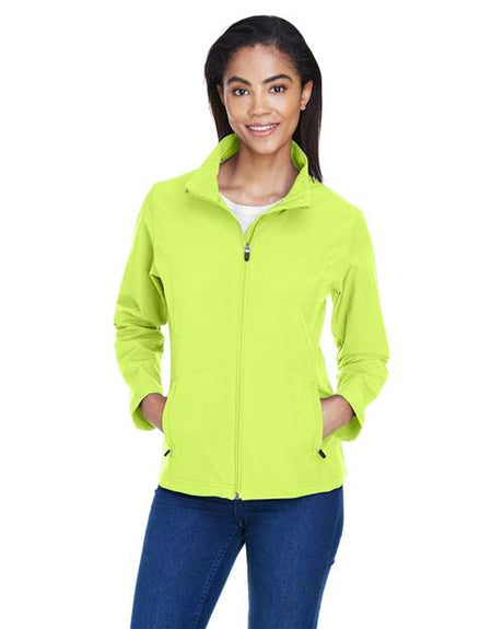 Team 365 Women's Leader Soft Shell Jacket - Team 365 TT80W Safety Yellow XS