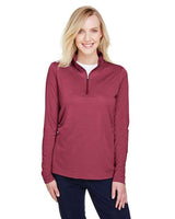 Team 365 Women's Zone Sonic Heather Performance Quarter - Zip Pullover - Team 365 TT31HW Sport Maroon Heather XS
