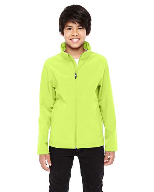 Team 365 Youth Leader Soft Shell Jacket - Team 365 TT80Y Safety Yellow S