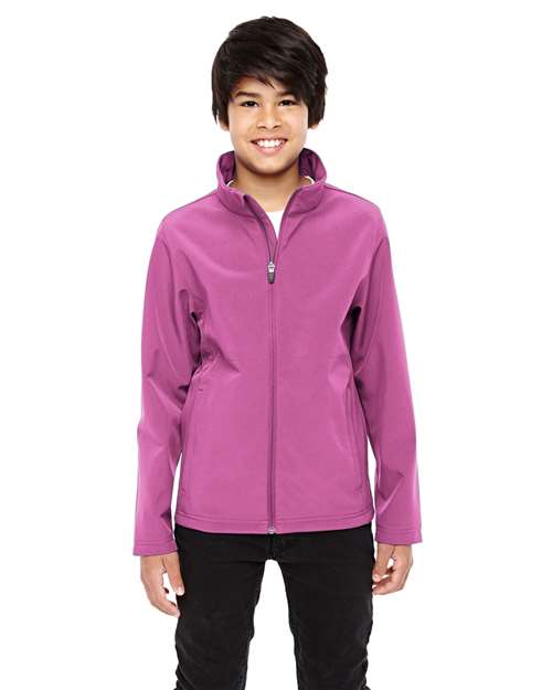 Team 365 Youth Leader Soft Shell Jacket - Team 365 TT80Y Sport Charity Pink S