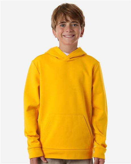 Team 365 Youth Squad Hooded Tech Fleece Pullover - Team 365 TT400Y Sport Athletic Gold XS