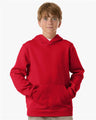 Team 365 Youth Squad Hooded Tech Fleece Pullover - Team 365 TT400Y Sport Red XS