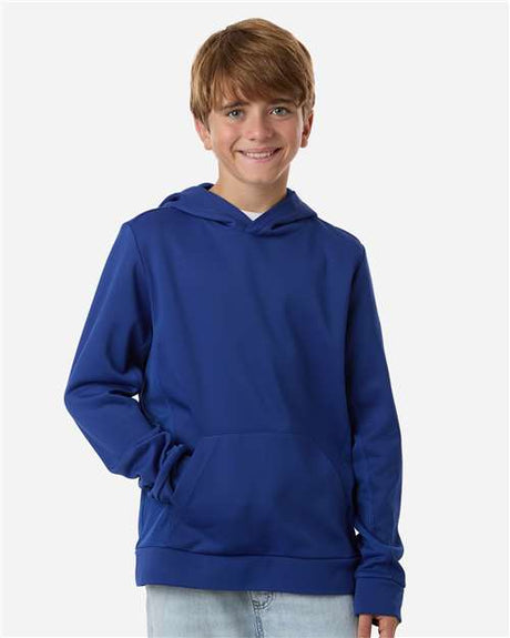 Team 365 Youth Squad Hooded Tech Fleece Pullover - Team 365 TT400Y Sport Royal XS