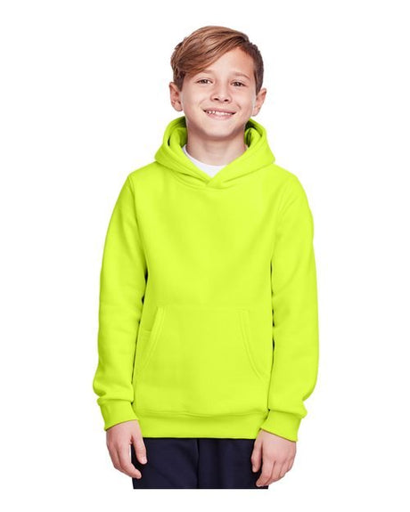Team 365 Youth Zone HydroSport™ Heavyweight Hooded Sweatshirt - Team 365 TT96Y Safety Yellow S