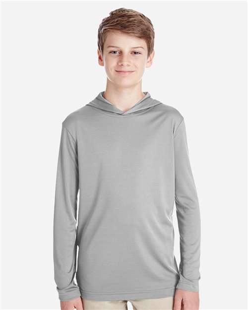 Team 365 Youth Zone Performance Hooded T-Shirt - Team 365 TT41Y Sport Silver S