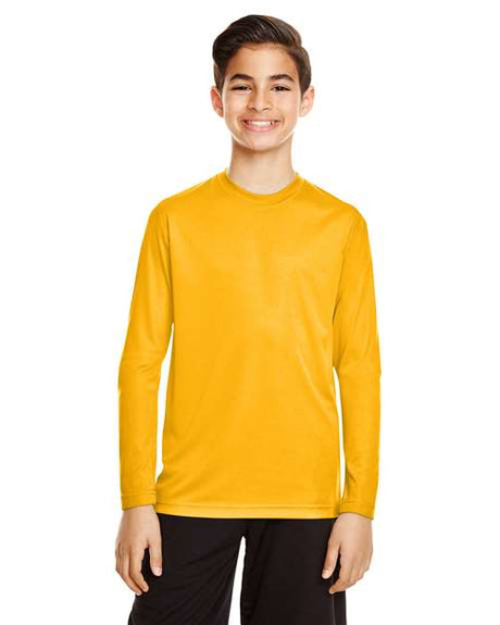 Team 365 Youth Zone Performance Long Sleeve T-Shirt - Team 365 TT11YL Sport Athletic Gold XS