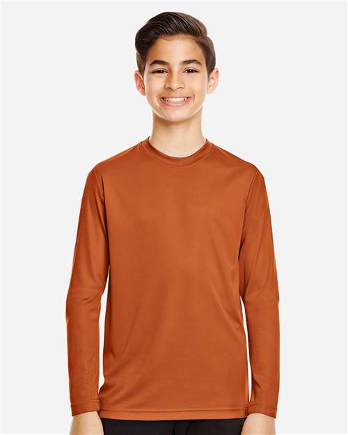 Team 365 Youth Zone Performance Long Sleeve T-Shirt - Team 365 TT11YL Sport Burnt Orange XS