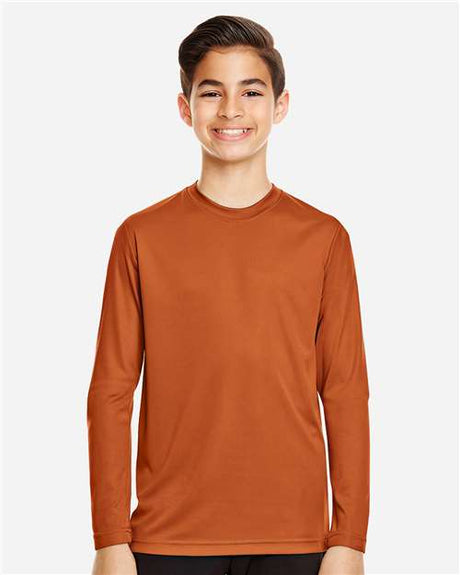 Team 365 Youth Zone Performance Long Sleeve T-Shirt - Team 365 TT11YL Sport Burnt Orange XS