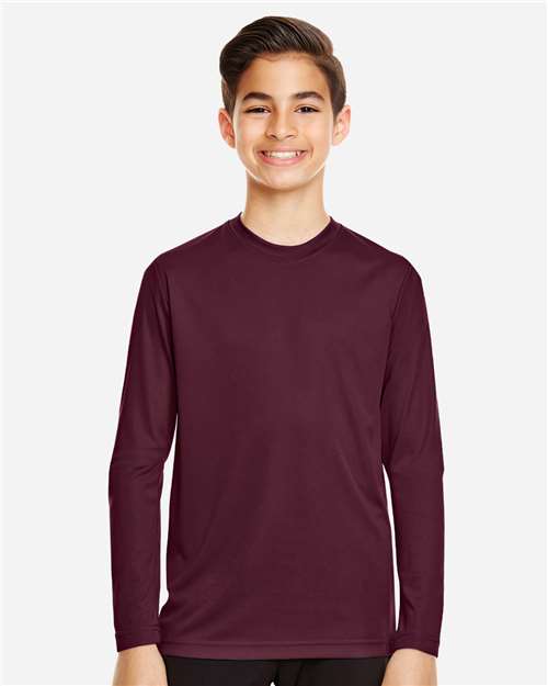 Team 365 Youth Zone Performance Long Sleeve T-Shirt - Team 365 TT11YL Sport Dark Maroon XS