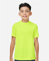 Team 365 Youth Zone Performance Mesh T-Shirt - Team 365 TT15Y Safety Yellow XS