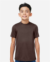 Team 365 Youth Zone Performance Mesh T-Shirt - Team 365 TT15Y Sport Dark Brown XS