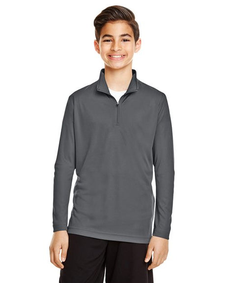 Team 365 Youth Zone Performance Quarter - Zip Pullover - Team 365 TT31Y Black S