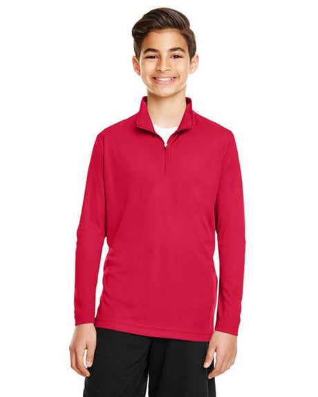 Team 365 Youth Zone Performance Quarter - Zip Pullover - Team 365 TT31Y Sport Red S