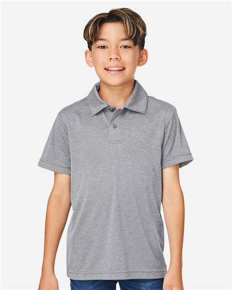 Team 365 Youth Zone Sonic Heather Performance Polo - Team 365 TT51HY Athletic Heather S