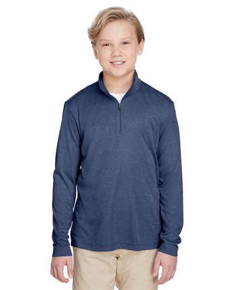 Team 365 Youth Zone Sonic Heather Performance Quarter - Zip Pullover - Team 365 TT31HY Sport Dark Navy Heather S