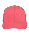 Team 365 Youth Zone Sonic Heather Trucker Cap - Team 365 TT802Y Sport Red Heather/ Sport Graphite One Size