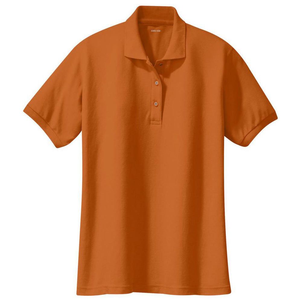 Ladies Silk Touch Polo Polos/Knits Joe's USA Texas Orange