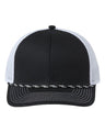 The Game Everyday Rope Trucker Cap - The Game GB452R Black/ White Adjustable