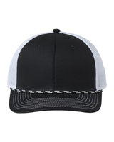The Game Everyday Rope Trucker Cap - The Game GB452R Black/ White Adjustable