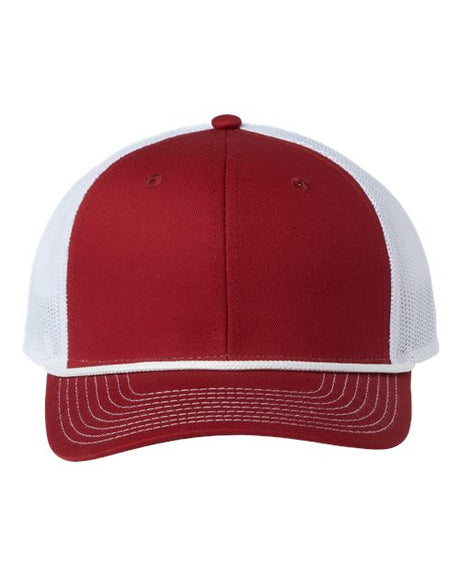 The Game Everyday Rope Trucker Cap - The Game GB452R Cardinal/ White Adjustable