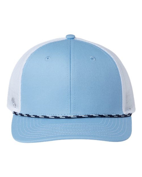 The Game Everyday Rope Trucker Cap - The Game GB452R Columbia Blue/ White Adjustable