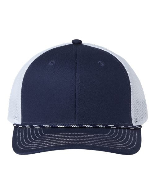 The Game Everyday Rope Trucker Cap - The Game GB452R Navy/ White Adjustable