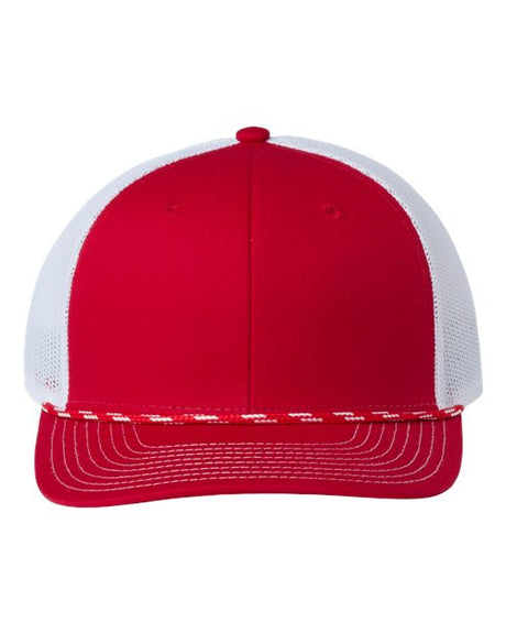 The Game Everyday Rope Trucker Cap - The Game GB452R Red/ White Adjustable
