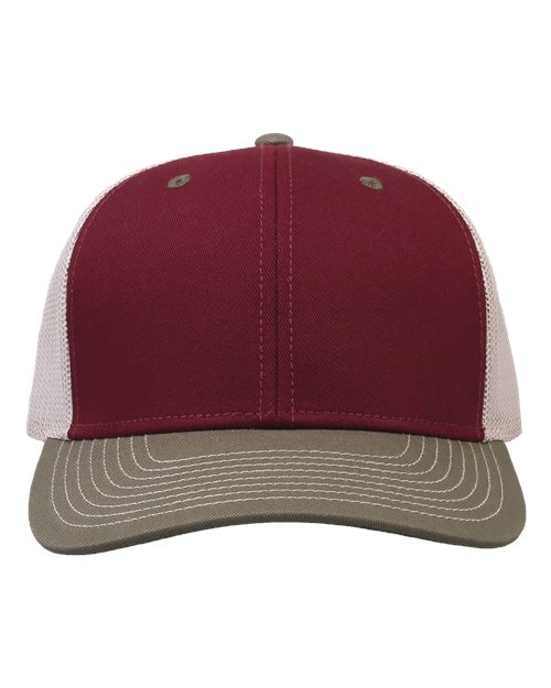 The Game Everyday Trucker Cap - The Game GB452E Cinnamon Red/ Olive Green/ Stone Adjustable
