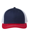 The Game Everyday Trucker Cap - The Game GB452E Navy/ Red/ White Adjustable