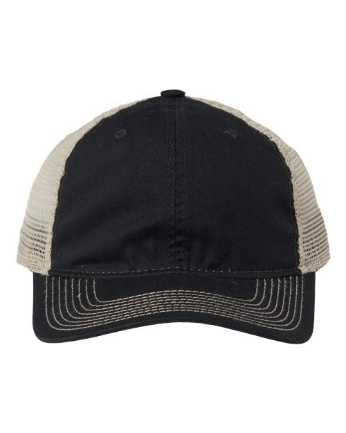 The Game Soft Trucker Cap - The Game GB880 Black/ Khaki Adjustable