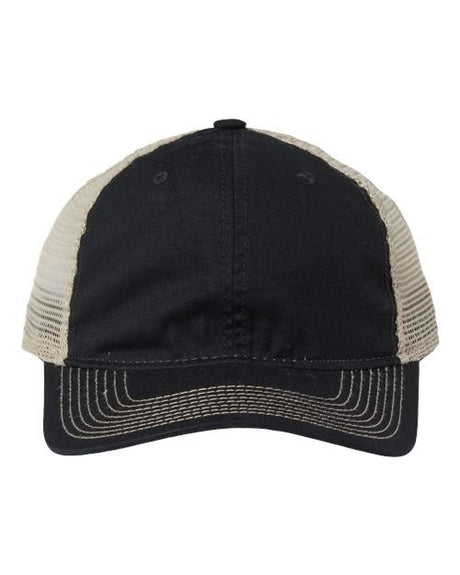 The Game Soft Trucker Cap - The Game GB880 Black/ Khaki Adjustable