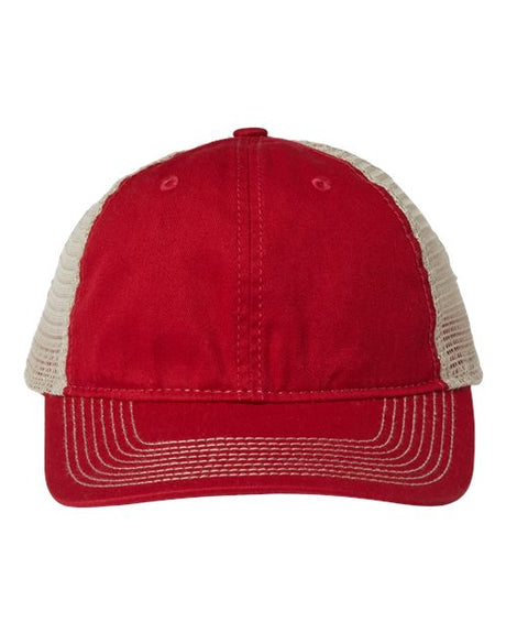 The Game Soft Trucker Cap - The Game GB880 Vintage Red/ Khaki Adjustable