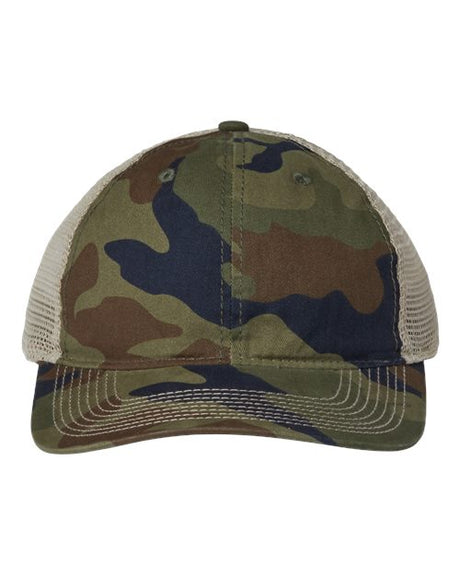 The Game Soft Trucker Cap - The Game GB880 Woodland/ Khaki Adjustable