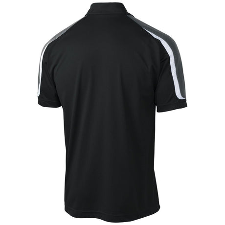 Tricolor Shoulder Micropique Sport - Wick Polo Black / Iron Grey / White X - Small Polos/Knits