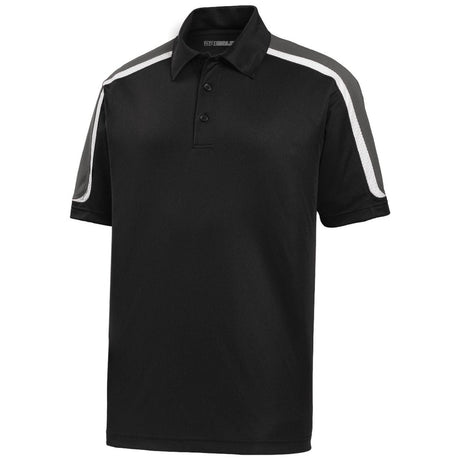 Tricolor Shoulder Micropique Sport - Wick Polo Black / Iron Grey / White X - Small Polos/Knits