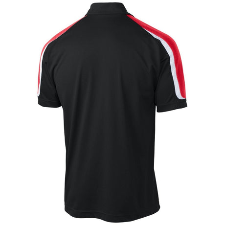 Tricolor Shoulder Micropique Sport - Wick Polo Black / True Red / White X - Small Polos/Knits