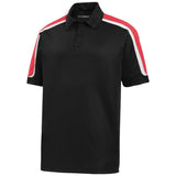 Tricolor Shoulder Micropique Sport - Wick Polo Black / True Red / White X - Small Polos/Knits