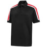 Tricolor Shoulder Micropique Sport - Wick Polo Black / True Red / White X - Small Polos/Knits