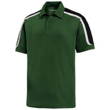 Tricolor Shoulder Micropique Sport - Wick Polo Forest Green / Black / White X - Small Polos/Knits