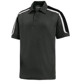 Tricolor Shoulder Micropique Sport - Wick Polo Iron Grey / Black / White X - Small Polos/Knits