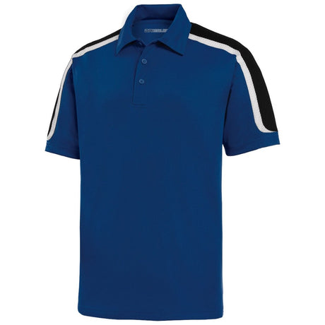 Tricolor Shoulder Micropique Sport - Wick Polo True Royal / Black / White X - Small Polos/Knits