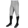 TRIPLE CROWN KNICKER WITH BRAID | Champro BP101 GREY BLACK PIPE Youth X - Small Baseball Pants