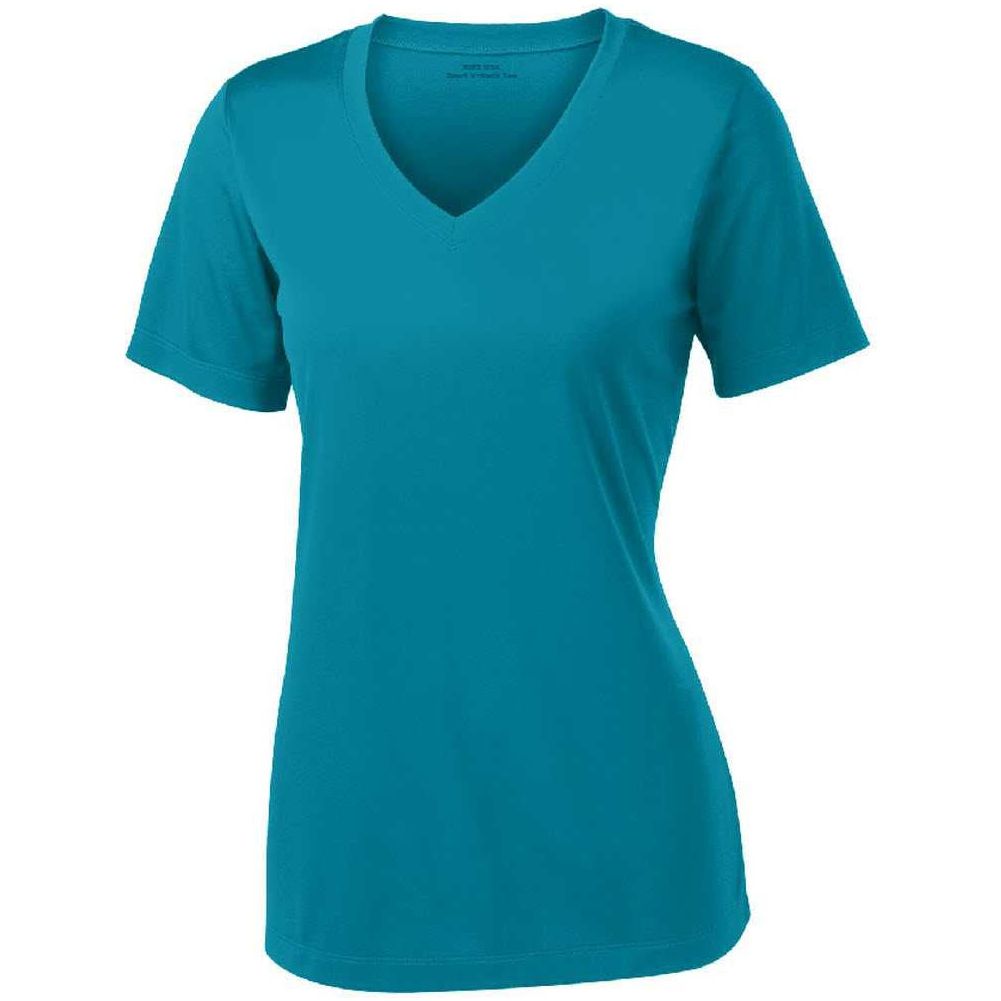 Women's Athletic All Sport V-Neck Tee Shirt in 15 Colors - Sizes XS-4XL DRI-EQUIP Womens Apparel