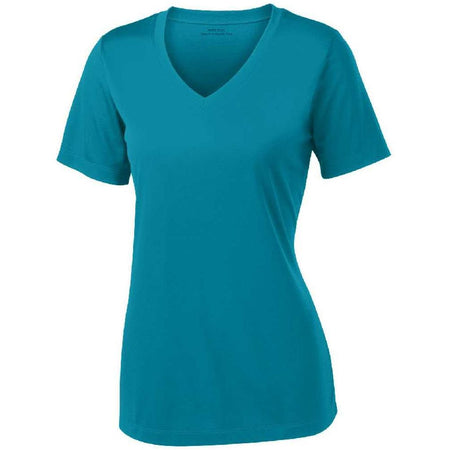 Women's Athletic All Sport V-Neck Tee Shirt in 15 Colors - Sizes XS-4XL DRI-EQUIP Womens Apparel