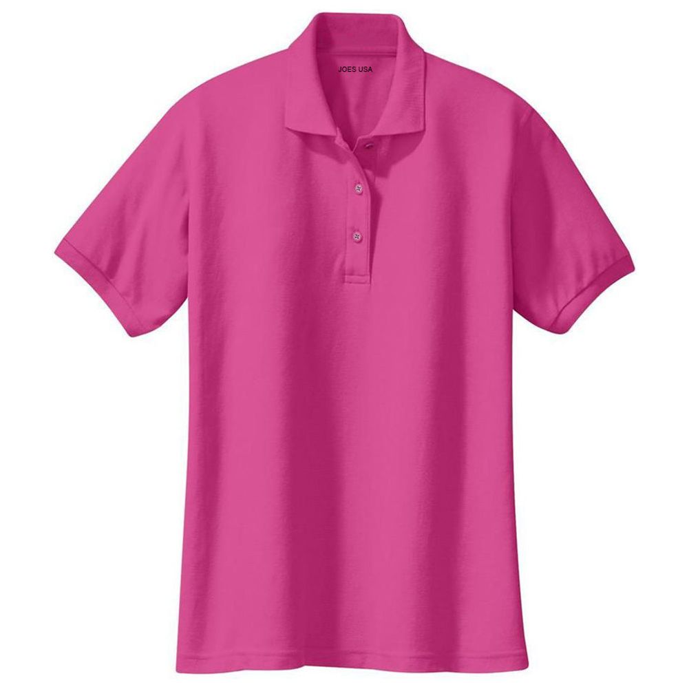 Ladies Silk Touch Polo Polos/Knits Joe's USA Tropical Pink