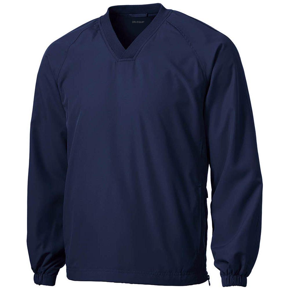 Joe's USA Men's Athletic V-Neck Raglan Wind Shirts | Solid Colors Joe's USA True Navy X-Small