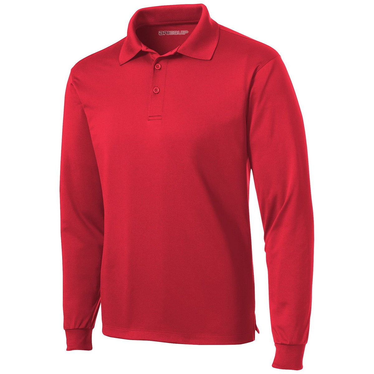 Men's Long Sleeve Micropique Sport-Wick Polo Polos/Knits DRI-EQUIP True Red X-Small