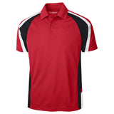 Tricolor Micropique Sport-Wick Polo Polos/Knits DRI-EQUIP True Red/Black/White X-Small