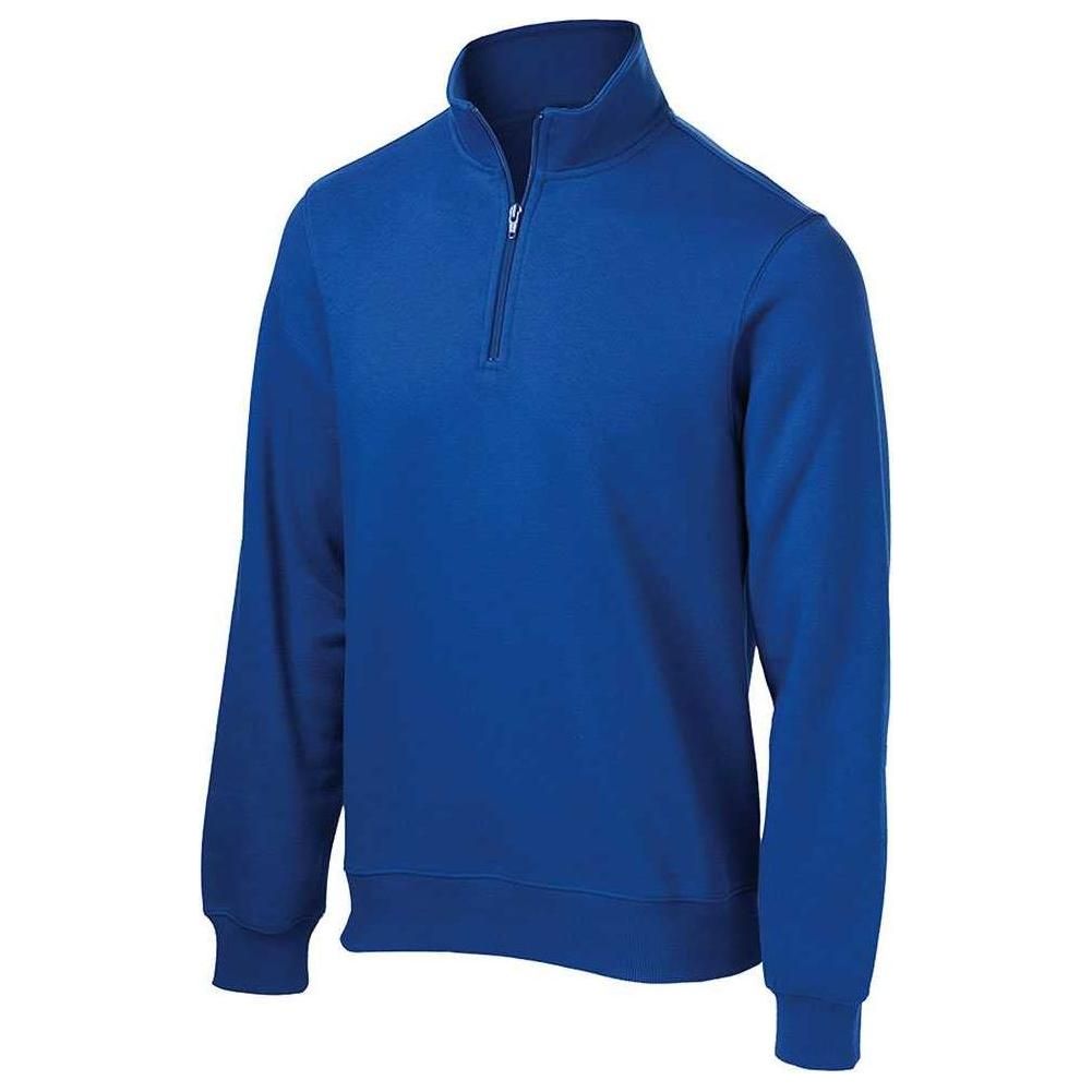 Joe's USA Men's 1/4-Zip Sweatshirt-TrueRoyal DRI-EQUIP True Royal XS