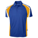 Tricolor Micropique Sport-Wick Polo Polos/Knits DRI-EQUIP True Royal/Gold/White X-Small